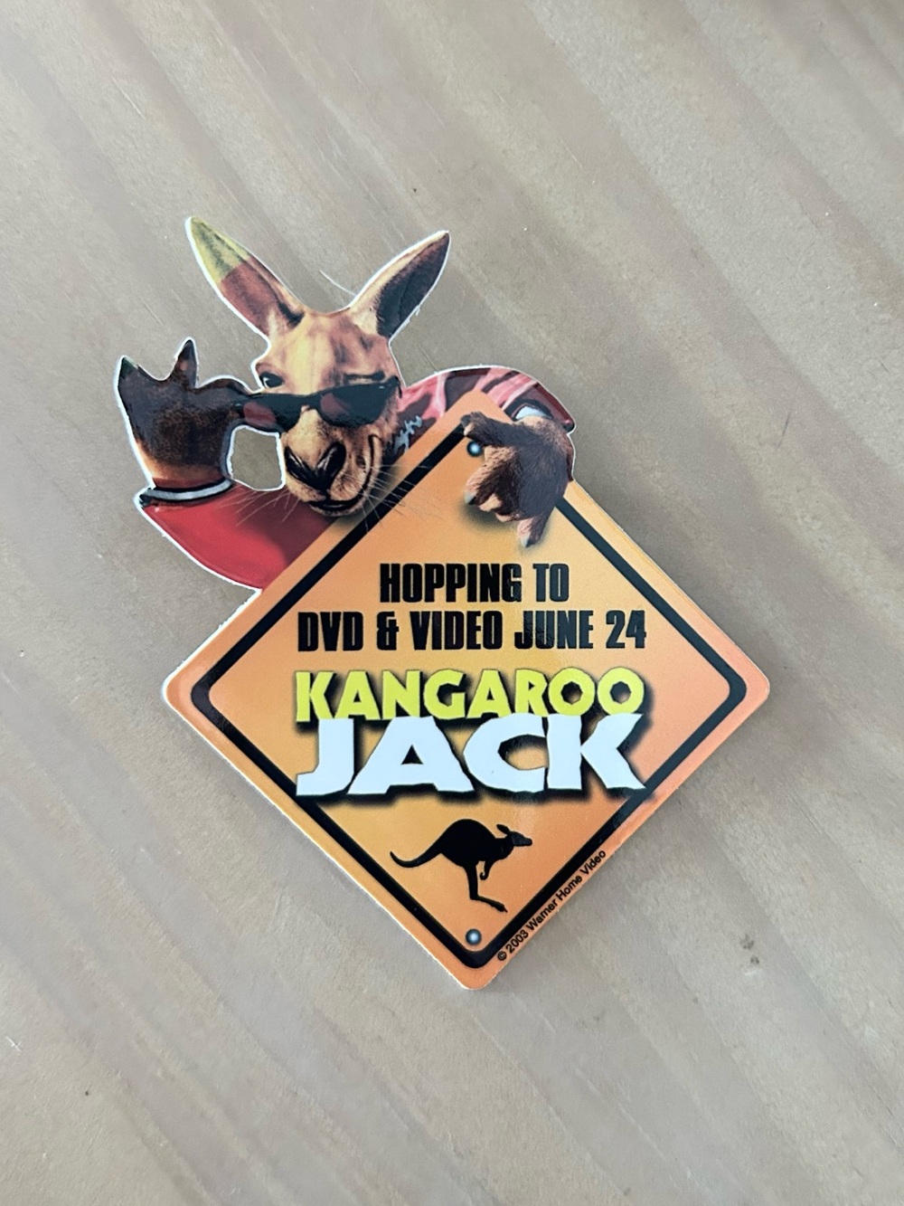 Y2K Kangaroo Jack Movie Promo Pin Button 2003 Advertising Collectible
